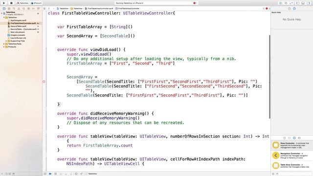 Passing Data Between Table Views using Structs and Arrays (Swift : Xcode) смотреть онлайн