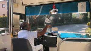 Lustiger Busfahrer in der Türkei, весёлый водитель автобуса в Турции...