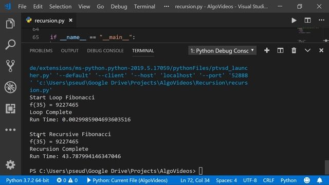 Recursion in Python: Fibonacci Sequence and Tower of Hanoi смотреть онлайн