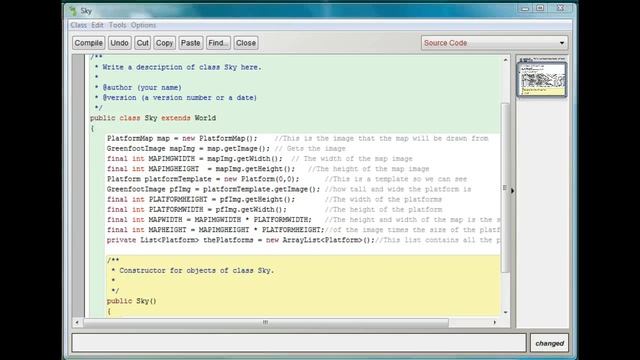 Greenfoot Scrolling Platform World 1: Draw map смотреть онлайн