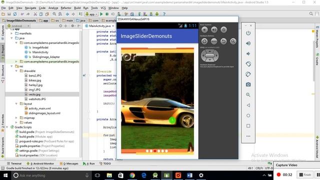 image slider slideshow viewpager android studio example tutorial смотреть онлайн