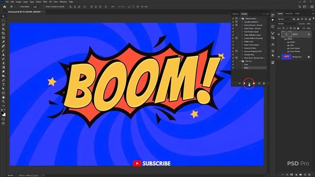 Free Photoshop Action: Comic Book Text Effect! смотреть онлайн