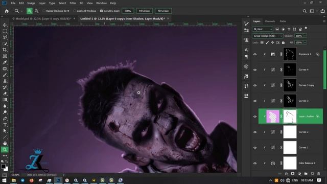 "Zombie" Photo Manipulation Speed Art | Photoshop Tutorial смотреть онлайн