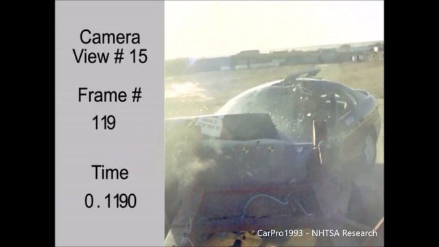 2000-2007 Ford Taurus / Mercury Sable NHTSA Oblique Overlap Crash Test (15° / 50% Overlap) смотреть онлайн