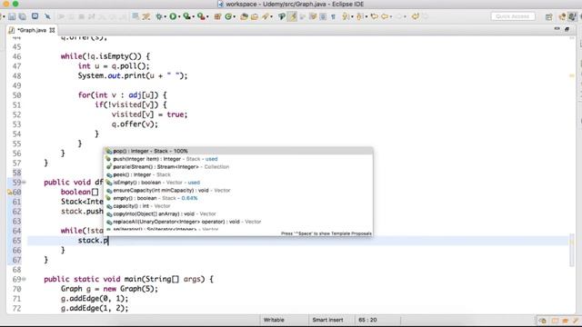 Iterative Depth First Search (DFS) traversal of an Undirected Graph | Implementation смотреть онлайн