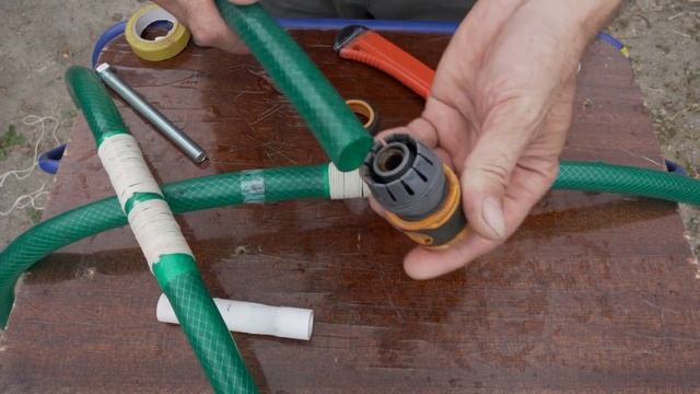 Как подсоединить садовый шланг к штуцеру ,без хомутов и проволоки своими руками. смотреть онлайн