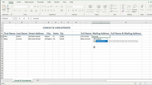 MICROSOFT EXCEL CONCAT VS. CONCATENATE FUNCTIONS (Office 365 and older versions) смотреть онлайн
