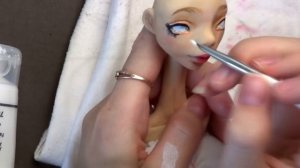 Роспись лица интерьерной кукле. Мастер класс. Урок #8