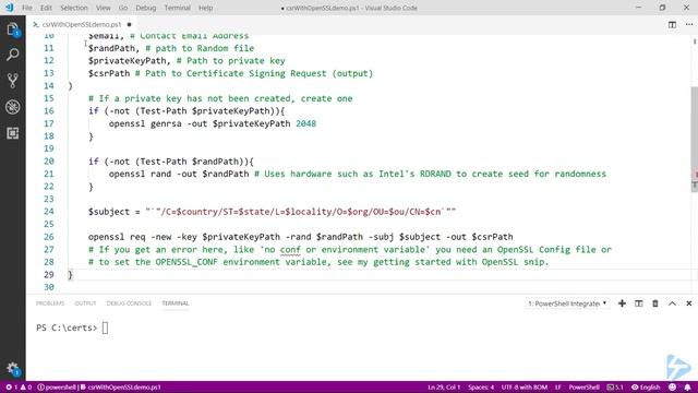Create A Certificate Signing Requesting (CSR ) Using OpenSSL In PowerShell смотреть онлайн