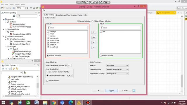 How to remove the outliers in KNIME смотреть онлайн