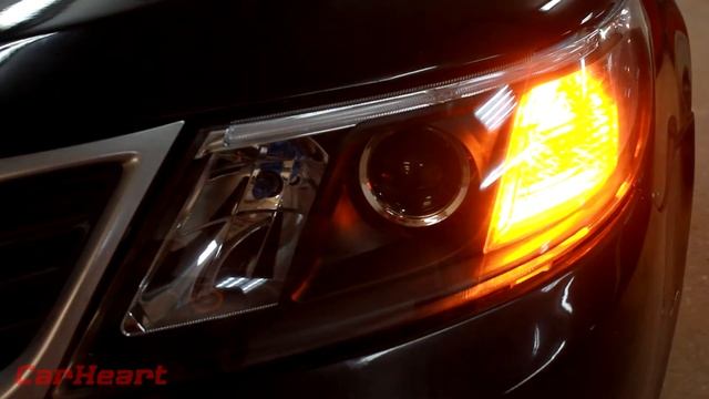 Saab 9-3, замена штатных линз на биксеноновые Hella Evox-R и установка HPL