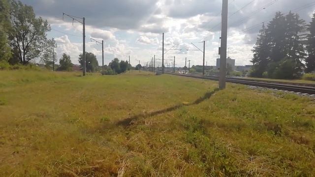 ЭС1П "Ласточка" Минск-Москва с хорошим гудком и тифоном смотреть онлайн