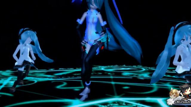 [MMD] Break Dance Bad Apple!!!! (Append Miku Ver X) And (mini Miku Lat)