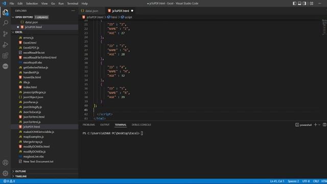How to convert JSON to PDF using JavaScript | convert json to pdf смотреть онлайн