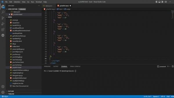 How to convert JSON to PDF using JavaScript | convert json to pdf