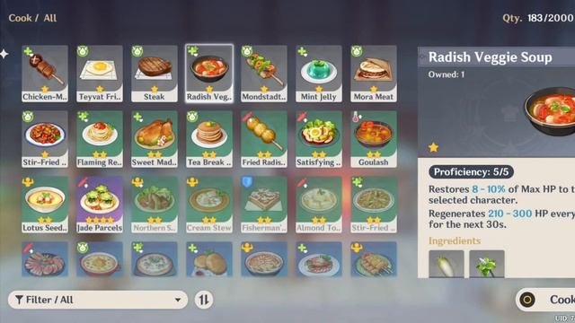 اصنع شوربة خضار الفجل اللذيذة | Make Delicious Radish Veggie Soup | Genshin Impact