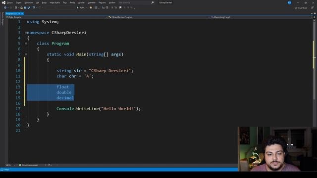 C# Dersleri Bölüm 3 | Veri tipleri (string, char, int, float, double, decimal, bool) смотреть онлайн