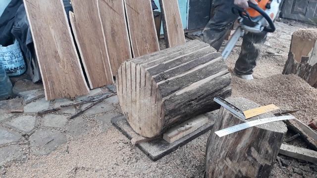 Слэбы из дуба. MS-2600. 1 часть.sawing oak смотреть онлайн