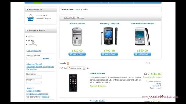 Joomla 1.5 template: JM Electronic Equipment Store смотреть онлайн