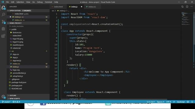 React component communication using context смотреть онлайн