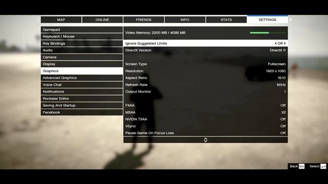 GTA 5 - Settings - Graphics/KeyBoard/Mouse/Macros/FPS смотреть онлайн