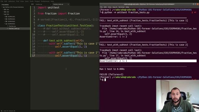 C03P04S01 - Fractions solution: Part 1 - Sub tests смотреть онлайн