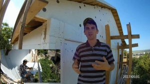 Как закрепить пенопласт на ОСБ листах? Утепелние фронтона [ЛайфХак] [№3]