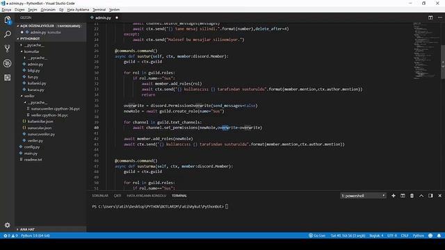 Discord.py Bot Yapımı : Bölüm 11 (Sustur/Mute Komutu) / Rewrite смотреть онлайн