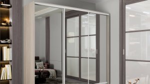 Шкаф-купе «Экспресс» 3-х дверный Ясень Шимо светлый