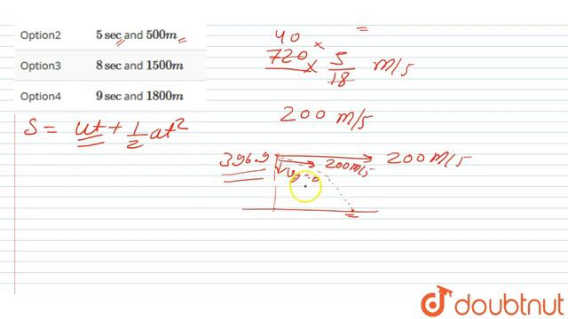 An aeroplane moving horizontally with a speed of `720 km//h` drops a food pocket, while смотреть онлайн
