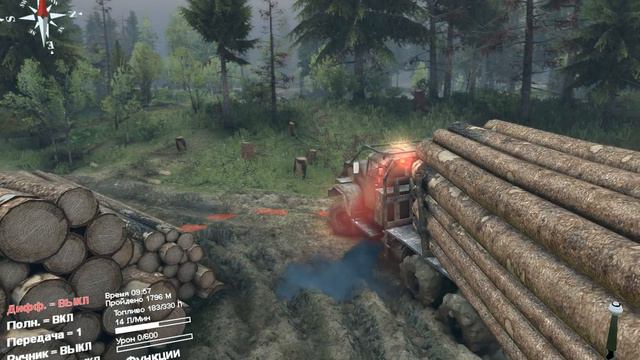 SpinTires Passage Coast Download the logging Urals смотреть онлайн