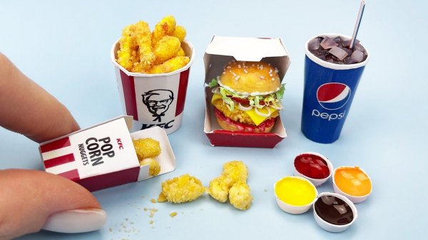 REAL DIY MINIATURE KFC COMBO FOOD !!!
