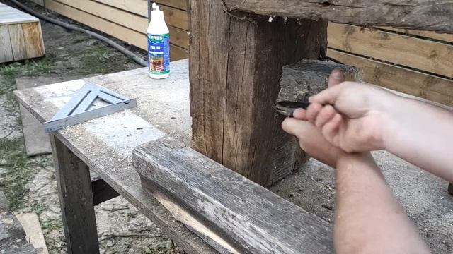 Лавка в рофл стиле)))нашел старое бревно сделал лавку. Шлифануть обжечь под лак и на авито за 20 к смотреть онлайн