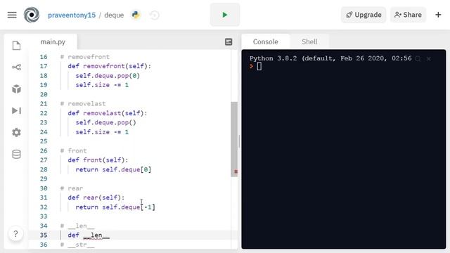 Deque (Double Ended Queue) Data Structure | Complete Implementation | using Python. смотреть онлайн