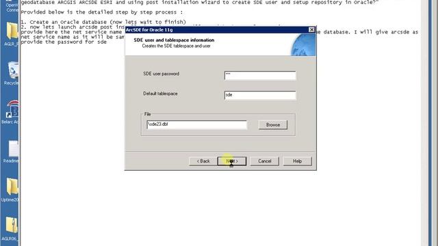Create a geodatabase from post installation wizard in ArcSDE 9.3 geodatabase ARCGIS ARCSDE ESRI смотреть онлайн