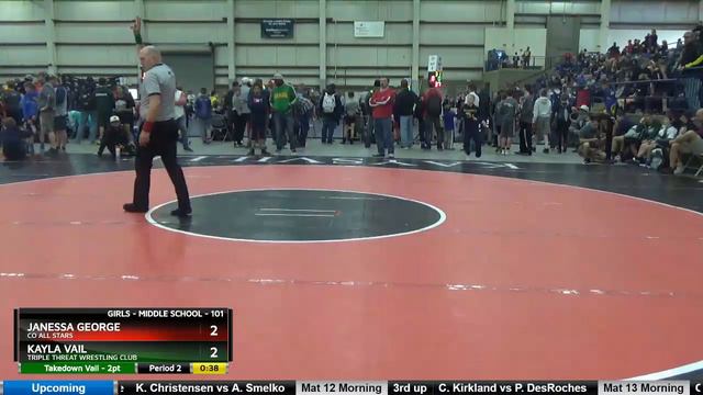 Girls - Middle School 101 Janessa George CO All Stars Vs Kayla Vail Triple Threat Wrestling Club смотреть онлайн