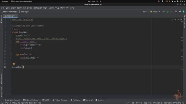 Python OOPS - Constructor & Attributes смотреть онлайн