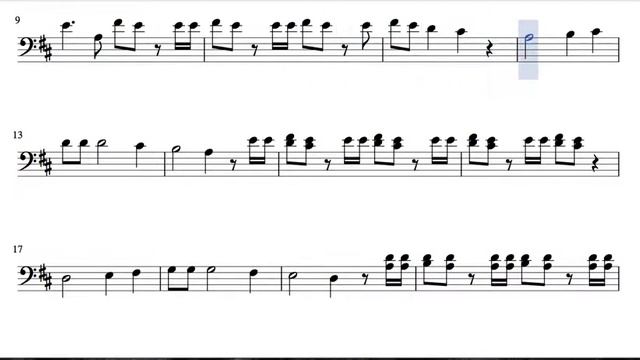 Aleluya de Haendel Partitura de Chelo Fagot Trombon Tuba y Bombardino en Clave de Fa Tono Original смотреть онлайн