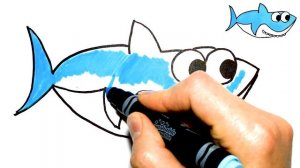 АКУЛЁНОК Я ТУ-РУ-РУ-РУ. Как нарисовать Акулёнка. Рисуем АКУЛУ. How to draw BABY SHARK.