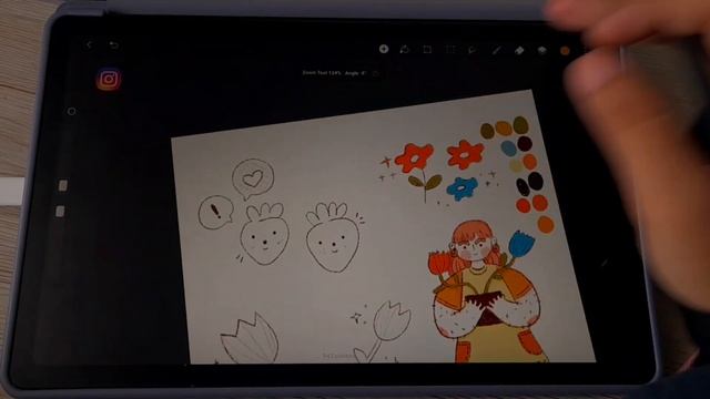 DRAW WITH ME | digital drawing on samsung s6 lite spen with huion sketch (music only) смотреть онлайн