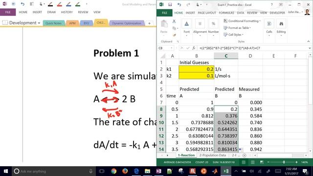 Dynamic Parameter Estimation with Excel смотреть онлайн