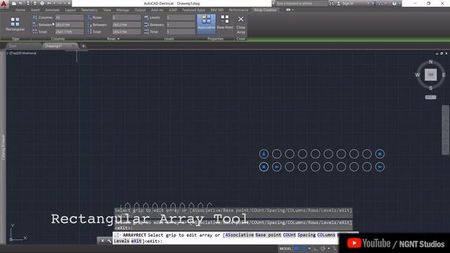 AutoCad Electrical 2016, Basic tutorial no.1, move, copy, array tools, line type смотреть онлайн