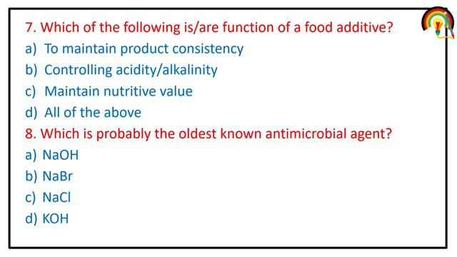 Food Additives MCQ FSSAI | No.15| FSSAI MCQ - CFSO ,TO & State FSO Exam смотреть онлайн