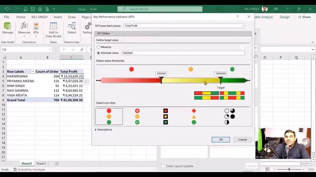 Excel Power Pivot Lesson 8: KPI (Key Performance Indicator) | Raj Singh Microsoft смотреть онлайн