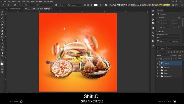 Delicious food menu poster design | Step by step Photoshop tutorial смотреть онлайн