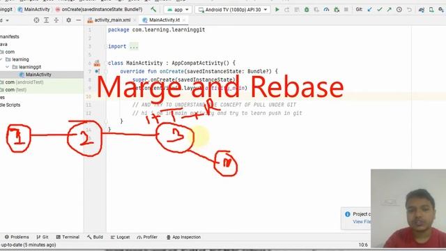 Git With Android Studio tutorial In Hindi #4 - Marge And Rebase смотреть онлайн