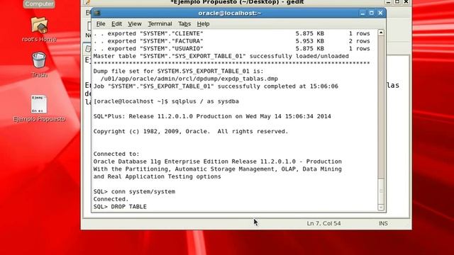 Oracle 11G DATAPUMP Import-Export Ej:1 смотреть онлайн