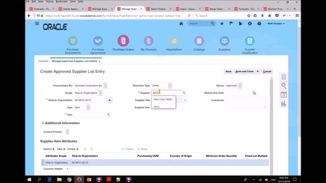 Oracle Applications Fusion Cloud - Purchasing : Approved Supplier List смотреть онлайн