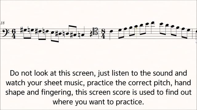 Cello Scale Carl Flesch C Major No.1~4 Scale System 1 Octave Each String Play Along Piano смотреть онлайн