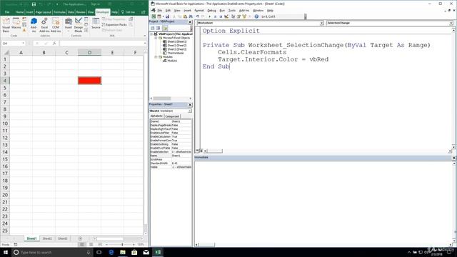 Excel VBA Programming - Events | 3 - Review of Application EnableEvents смотреть онлайн